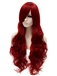 Dynamic Feeling Red Wine Wavy Hairstyle 30Inch