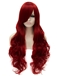 Dynamic Feeling Red Wine Wavy Hairstyle 30Inch