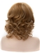 European Style Short Flaxen Female  Wavy Full Bang Hairstyle 13 Inch