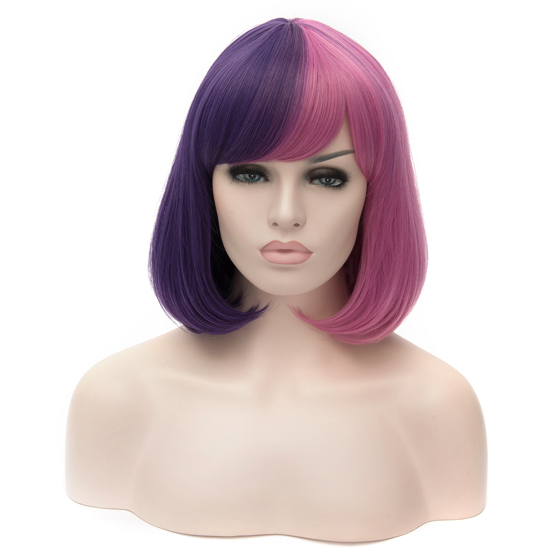 Charming Short Mixed Colof Female Wigs BoBo Hairstyle