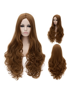 Amazing Long Dark Golden Brown Female Wavy Hairstyle 32 Inch