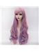Hot Long Wave Pink Mixed with Blue Cosplay Wigs