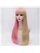 Cute Lolita Long Straight Pink with Blonde Cosplay Wigs