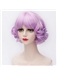Short Curly Ombre Purple Cosplay Wig 12 Inches