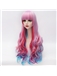 Pink Mixed with Red Blue Purple Lolita Wig