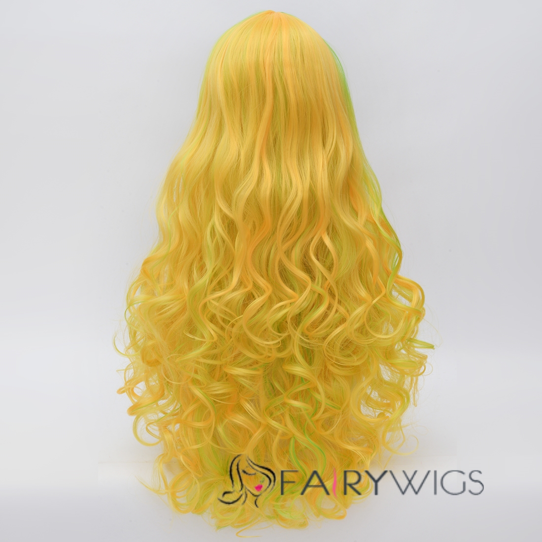 Long Deep Wave Yellow Lolita Synthetic Wig