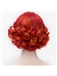 Short Curly Mixed Red and Orange Cosplay Wig 