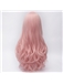 Japanese Cute Long Pink Wave Synthetic Cosplay Wigs