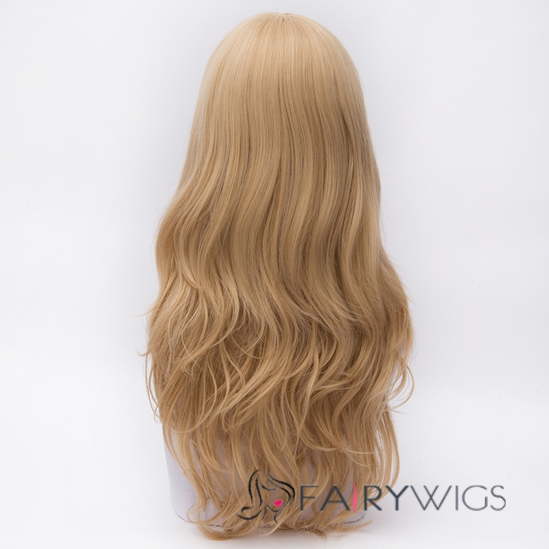 Versatile Long Wave Flaxen Cosplay Wig 26 Inches