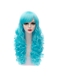 Charming Long Layered Curly Ice Blue Cosplay Wig