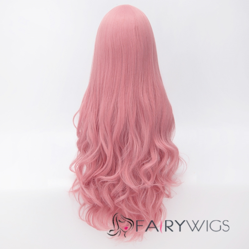Long Lolita Style Light Pink Cosplay Wigs 32 Inches