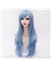 Long Straight Blue Synthetic Wig 28 Inches