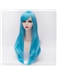 Japanese Lolita Style Ice Blue Synthetic Wigs 28 Inches 