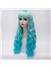 Gradient Color Ice Blue and Green Lolita Wigs 24 Inches