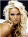 Long Curly Blonde 100% Human Hair Full Lace Wig 16 Inches