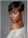 Stylish Top Quality African American Hairstyle Short Straight Full Lace Wig 100% Human Hair