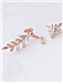Korean Style Leaf with Crystal Pendant Irregular Earrings for Women