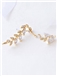 Korean Style Leaf with Crystal Pendant Irregular Earrings for Women