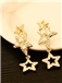 Latest Pentagram Pearl Long Earrings