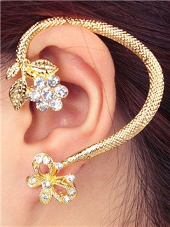 Fashion Floral & Bowknot Decorated Ear Cuff