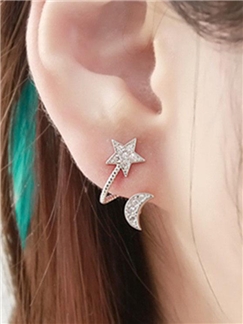 Fashion Moon & Star Shaped Alloy Ear Cuffs Price for a Pair