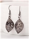 Unique Hollow-out Leaf Shaped Rhinestone Decorated Drop Earrings