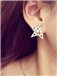 Unique Stars with Beads Stud Earrings