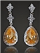 Lovely Austrian Crystal Pendant Silver Earrings