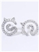 Delicate 925 Silver Cat Stud Earrings