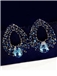 Delicate Water Droplets Shape Sapphire Earrings