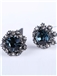 Delicate Zircon Blue Stud Earrings
