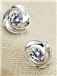 Fashion Rose Silver Earrings