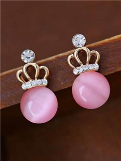 Unique Lovely Crown Small Stud Earrings