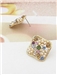 New arrival Color Square Rhinestone Stud Earrings