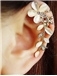Delicate Little Flower with Crystal Ear Cuff for Women  Price For A Pair