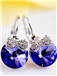 High Quality Round Crystal with Bowknot Drop Earrings