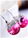 High Quality Round Crystal with Bowknot Drop Earrings