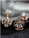High Quality Crown Shaped with Zircon Earrings