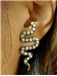Nice Dazzling Rhinestone Decorated Snake Shaped Earrings