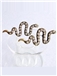 Nice Dazzling Rhinestone Decorated Snake Shaped Earrings