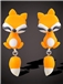 Fashion Cartoon Fox Shaped Polymer Clay Earrings