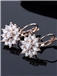 Fashion Floral Rhinestone Decorated Women's Earrings