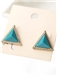 Graceful Triangle Shaped Acrylic Decorated Stud Earrings