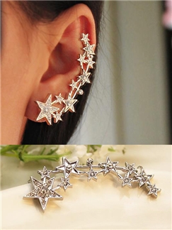 Cute Stars Decorated Alloy Ear Cuff