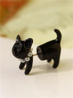 Black Cat Shaped Earring