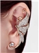 Butterfly Rhinestone Decorated Ear Cuff
