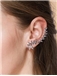 Plant Designed Diamond Decorated Cuff Earring