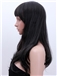 Polished Natural Long Loose Wavy Brown Hair Wig with Full Bang 100% Human Hair 18 Inches