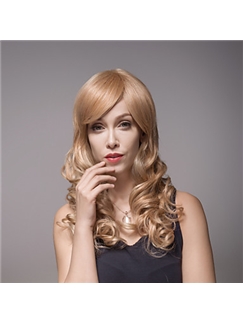 Charming Woman's Long Wavy Remy Human Hair Hand Tied -Top Emmor Wig