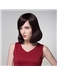 Stylish Full Bang Capless Vogue Human Virgin Remy Hand Tied-Top Short Wavy Hair Wig